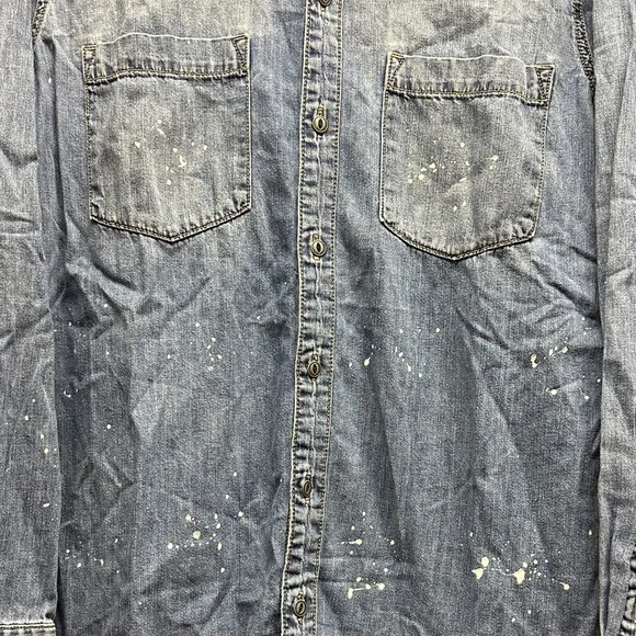 Lucky Brand Blue Denim Button Down Shirt - Picture 4 of 4